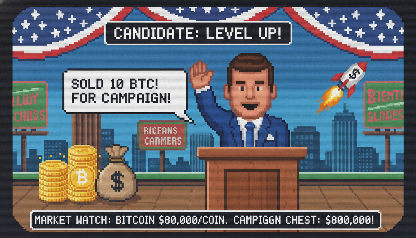 Candidate sells 10 Bitcoin for $800K to fund campaign