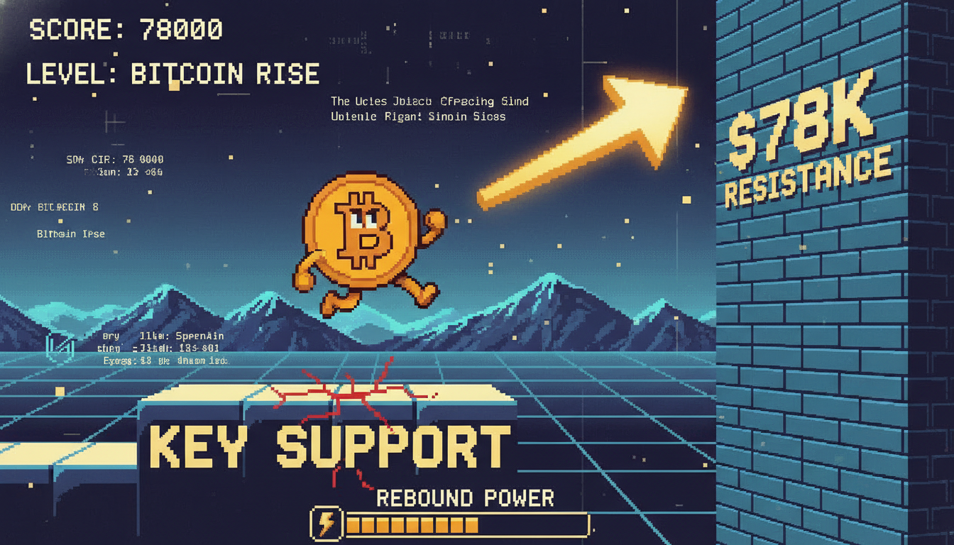 Bitcoin Rebounds From Key Support, Eyes $78K Resistance