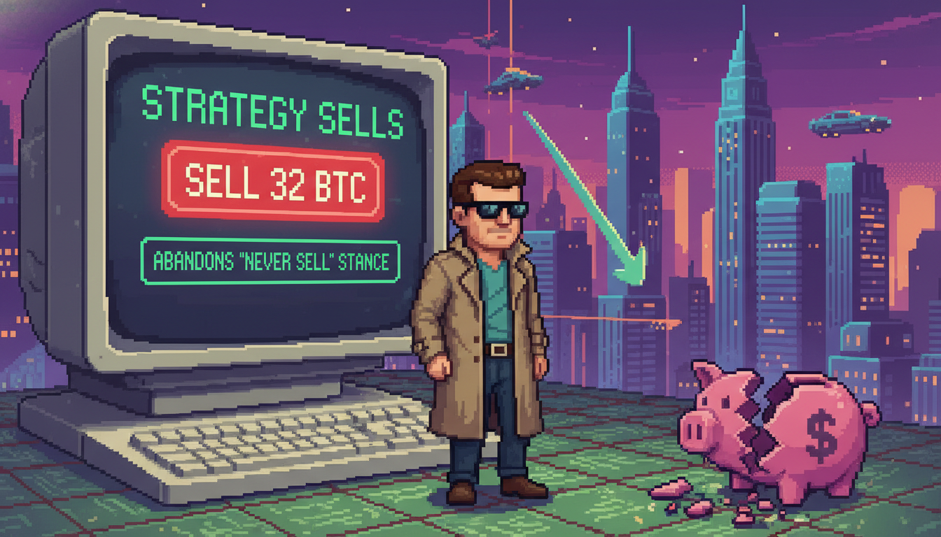Strategy Sells 32 BTC, Abandons "Never Sell" Stance