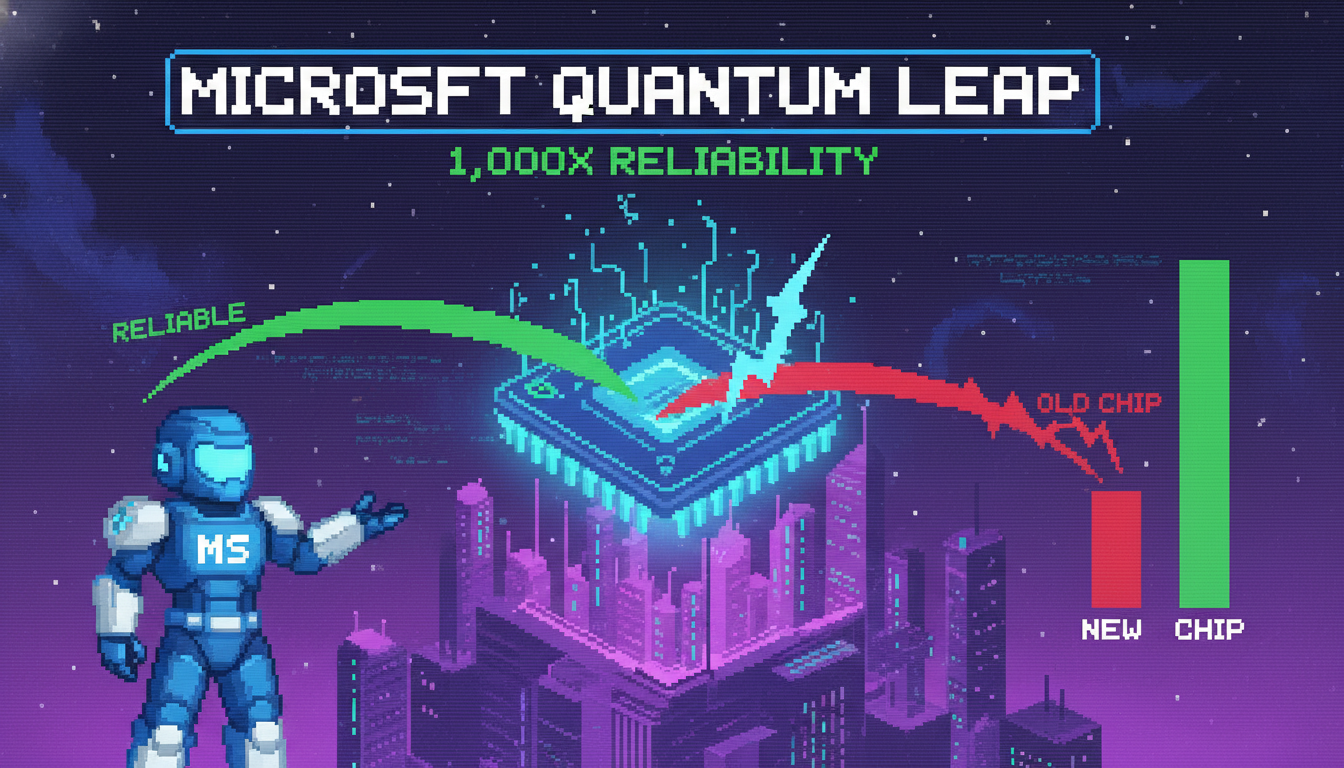 Microsoft’s new quantum chip is 1,000x more reliable