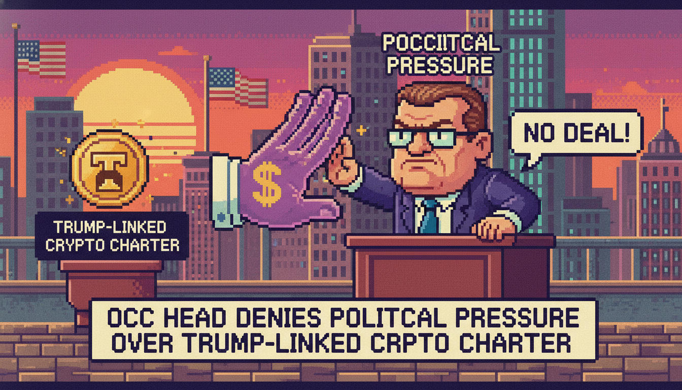 OCC Head Denies Political Pressure Over Trump-Linked Crypto Charter