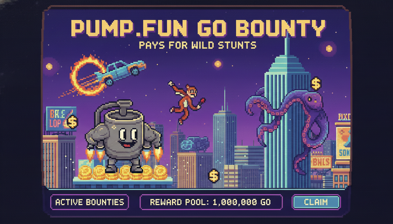 Pump.fun's GO Bounty Platform Pays for Wild Stunts