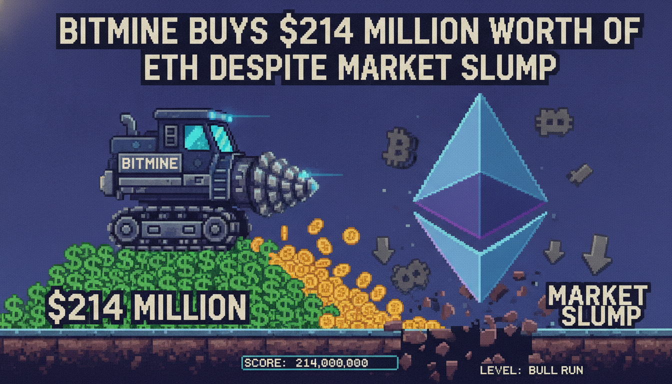 BitMine Buys $214 Million Worth of ETH Despite Market Slump