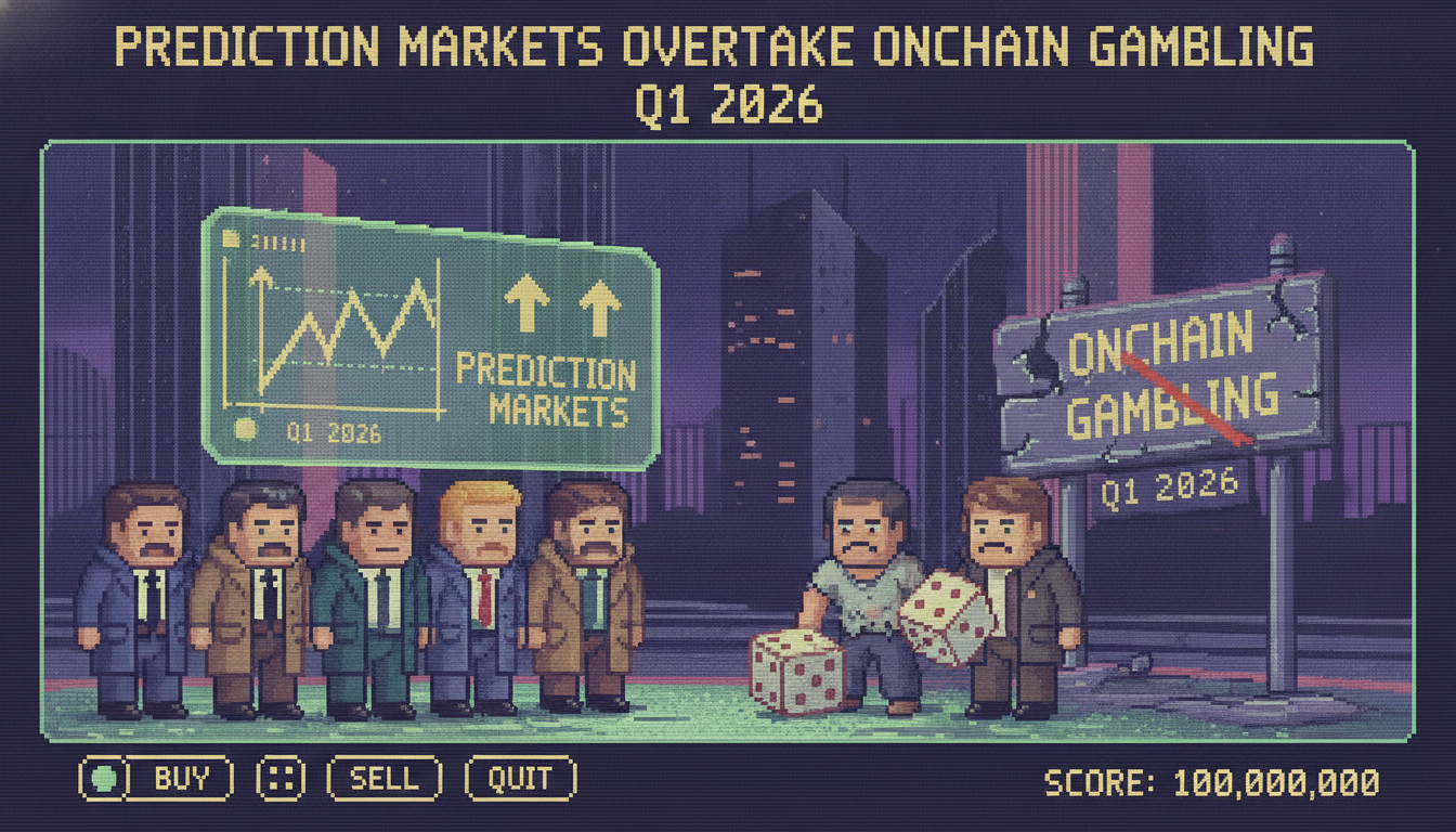 Prediction Markets Overtake Onchain Gambling in Q1 2026