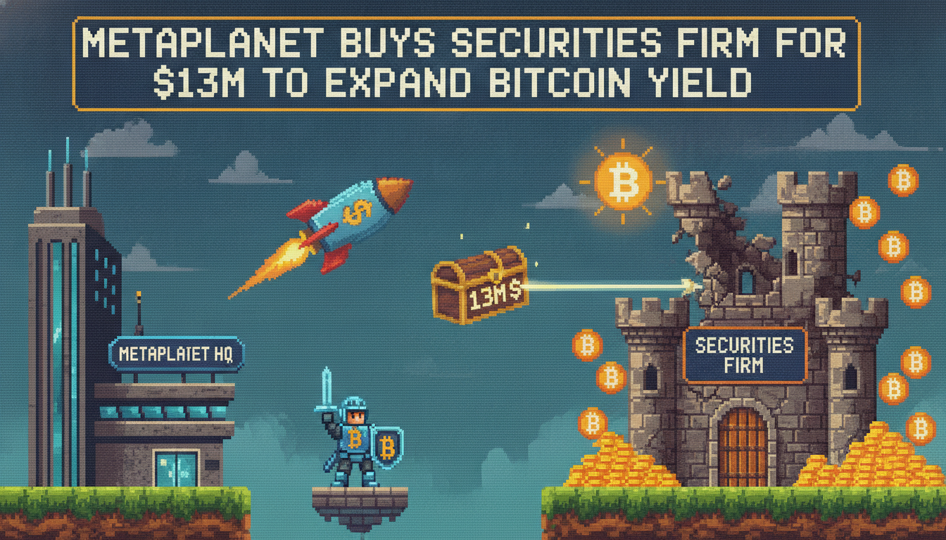 Metaplanet Buys Securities Firm for $13M to Expand Bitcoin Yield