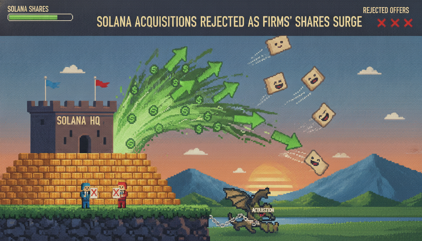 Solana Acquisitions Rejected as Firms’ Shares Surge