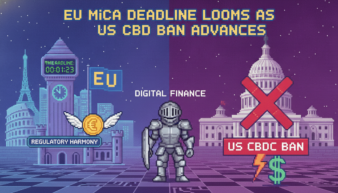 EU MiCA Deadline Looms as US CBDC Ban Advances