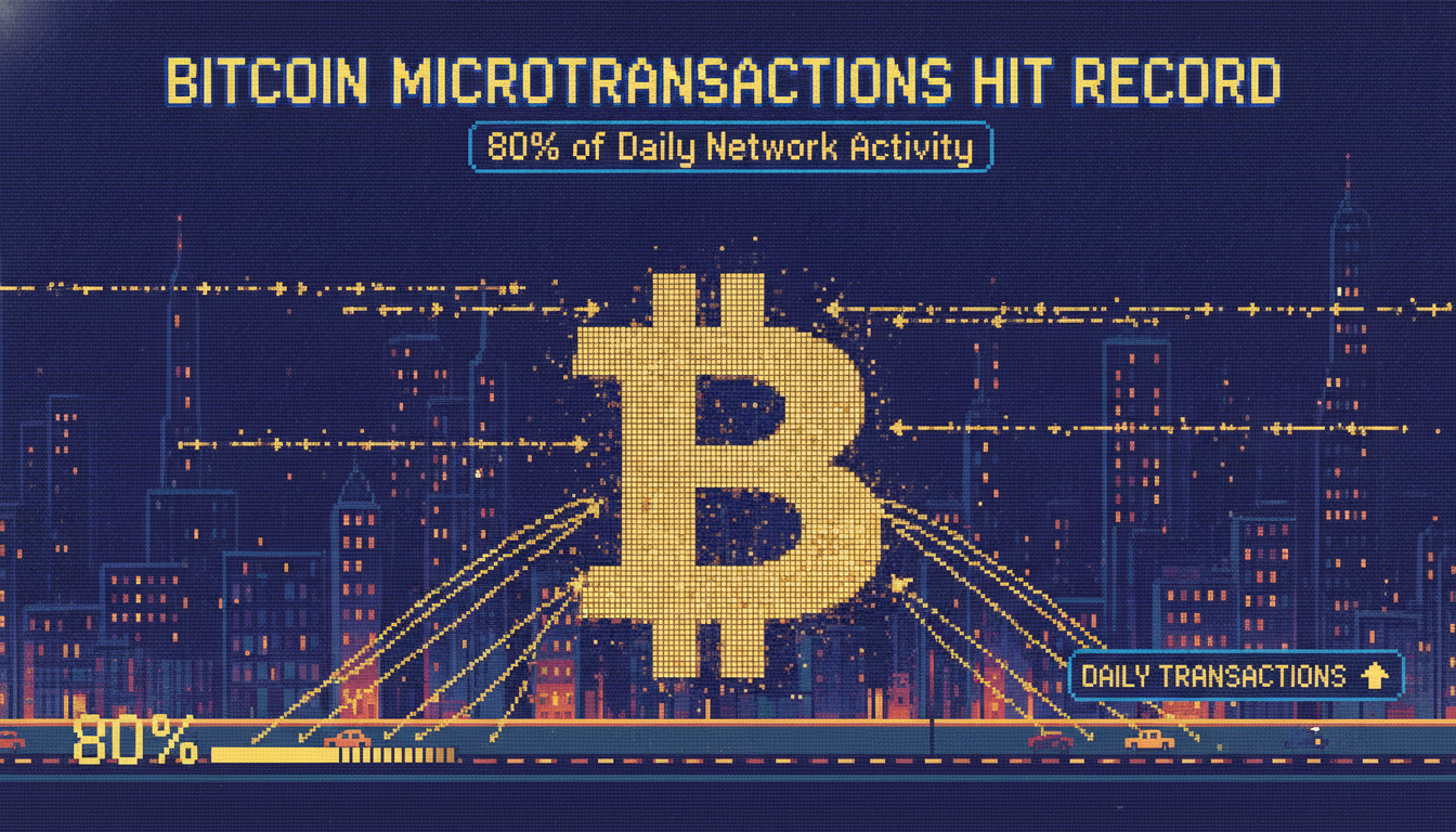 Bitcoin Microtransactions Hit Record, 80% of Daily Network Activity