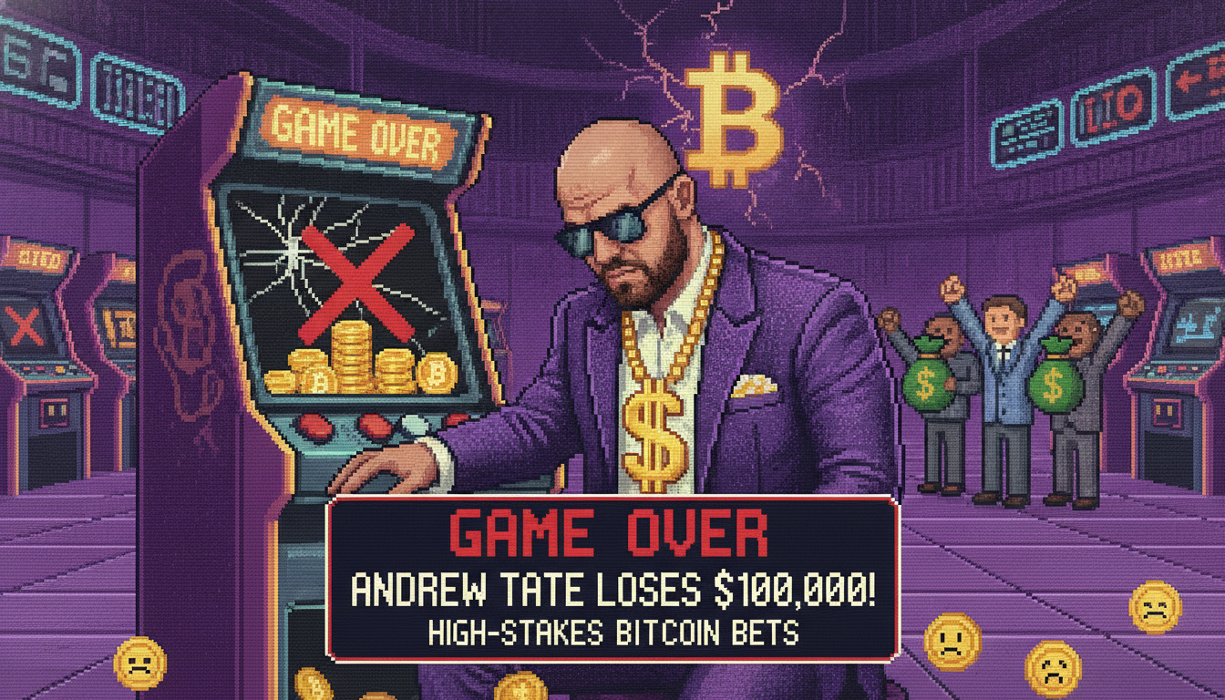 Andrew Tate Loses $100,000 In High-Stakes Bitcoin Bets