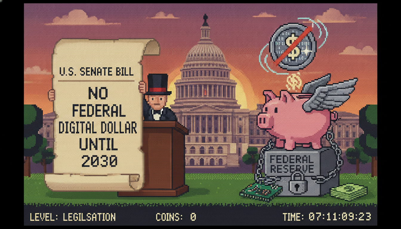 U.S. Senate Bill Bans Federal Digital Dollar Until 2030