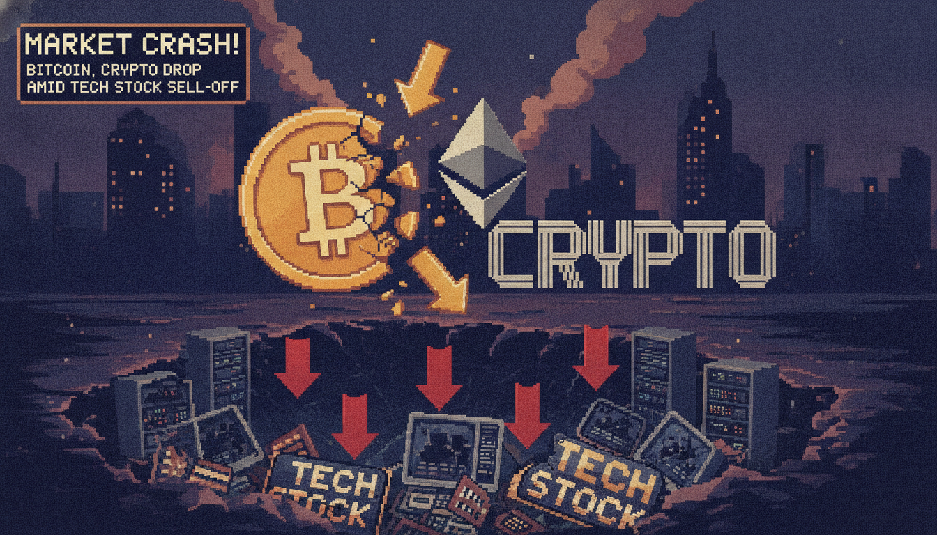 Bitcoin, Crypto Drop Amid Tech Stock Sell-Off