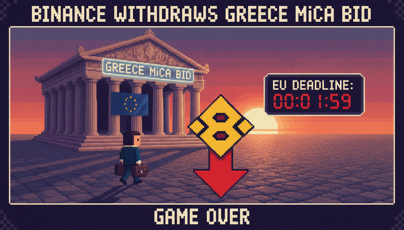 Binance Withdraws Greece MiCA Bid as EU Deadline Nears