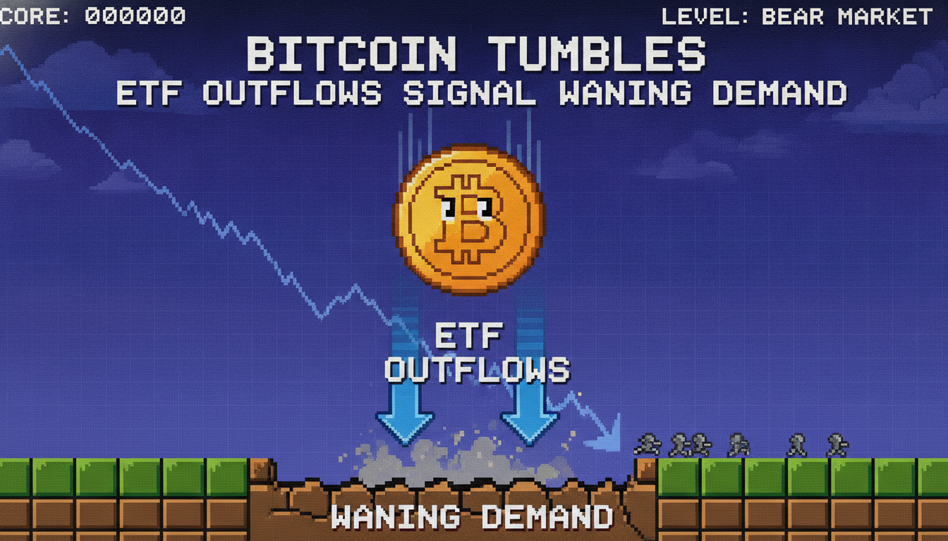 Bitcoin Tumbles as ETF Outflows Signal Waning Demand