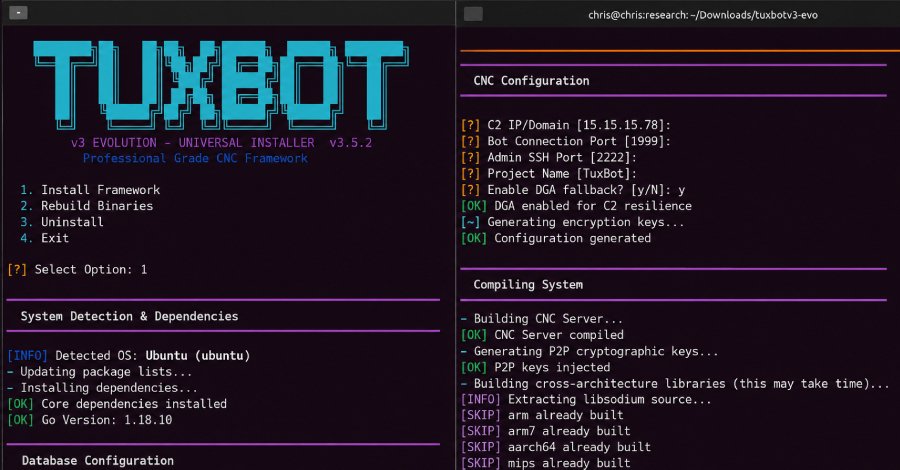 AI-Assisted TuxBot v3 IoT Botnet Found Riddled With Errors
