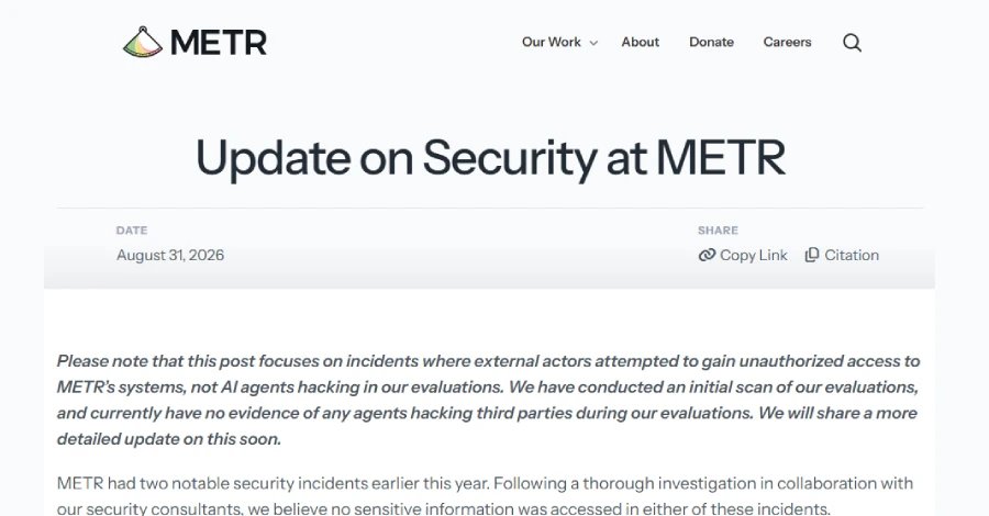 AI Safety Group METR Hit By Two Cyber Attacks in 2026